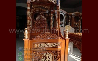 Mimbar Atap Kubah Kayu Jati Jepara