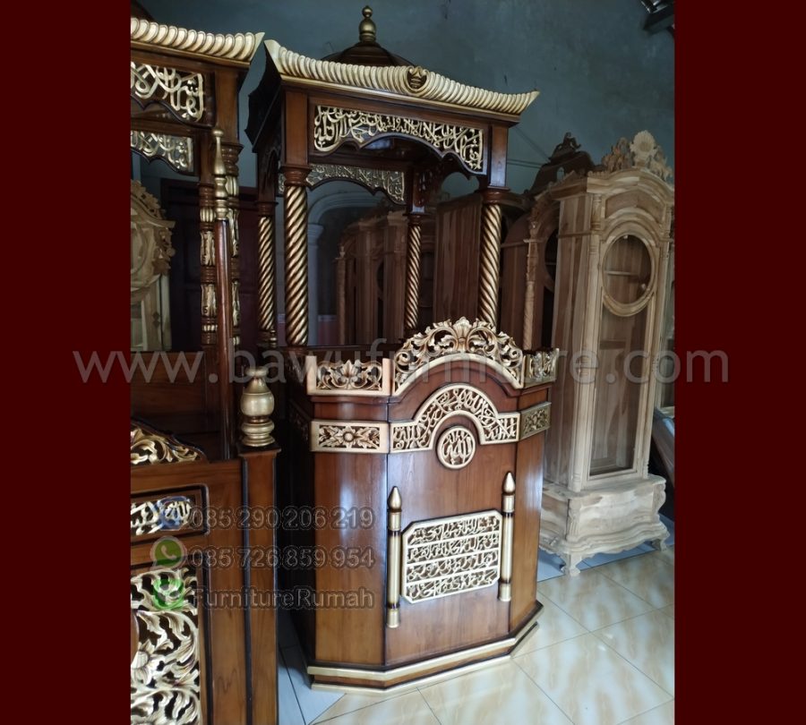 Mimbar Masjid Kubah Kayu Jati Jepara - Image 2