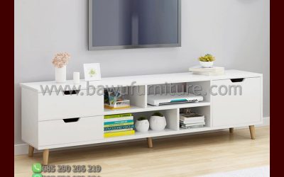 Meja Tv Minimalis Duco Putih