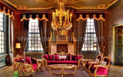 Sofa Tamu Mewah Gold Model Ukiran Jepara Terbaru