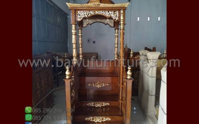 Harga Mimbar Masjid Atap Kubah Jati Masuk Dari Depan