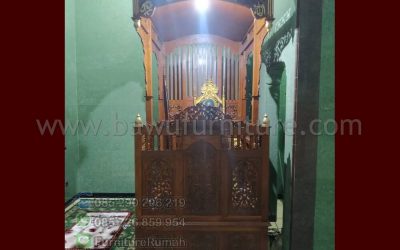 Jual Mimbar Ceramah Model Atap Kubah Jati Jepara