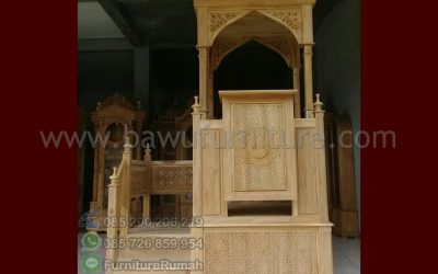 Jual Mimbar Masjid Kubah Tangga Samping