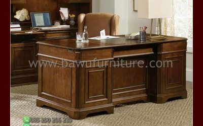 Meja Direktur Jati Model Minimalis Klasik