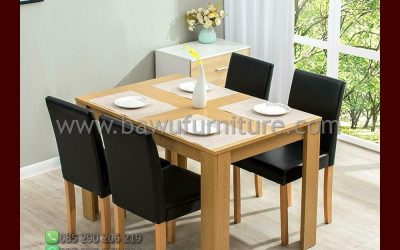 Meja Makan Minimalis 4 Kursi Jok Paling Populer