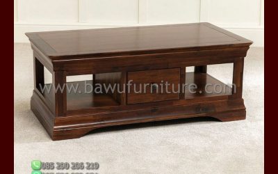 Meja Tamu Kayu Jati Model Klasik Terbaru