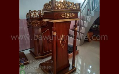 Mimbar Masjid Kayu Jati Stok Siap Kirim Model Soko