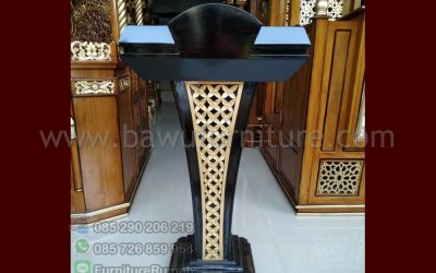 Mimbar Podium Presiden Black Emas Stok Siap Kirim