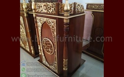 Podium Mimbar Masjid Ukiran Jati Jepara