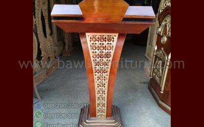 Podium Mimbar Presiden Untuk Pidato Natural Jati Emas