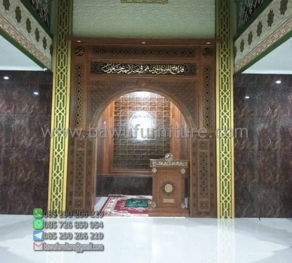 Mihrab Masjid Minimalis Jati