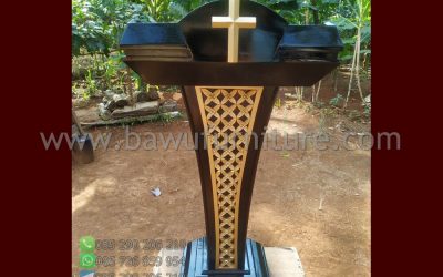 Mimbar Gereja Jati Model Podium Presiden Ready Stok