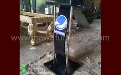 Mimbar Pidato Partai NasDem Jakarta Lengkung Top Kaca
