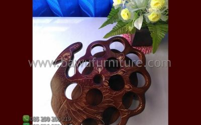 Keranjang Aqua Merak Dari kayu Jati Jepara