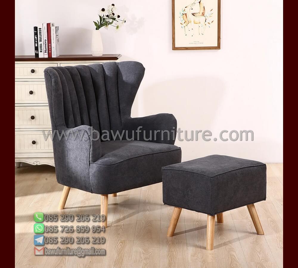 kursi santai sofa model minimalis modern dari kayu jati | bawu