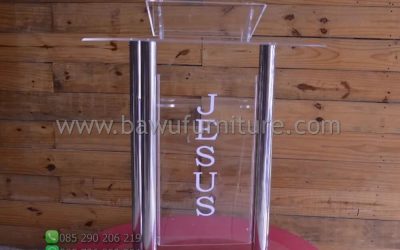 Mimbar Gereja Akrilik Stainless Model Minimalis Terbaru