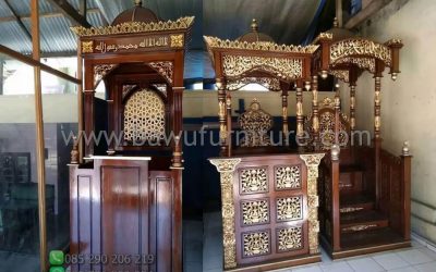 Mimbar Khutbah Jepara Model Atap Kubah Jati