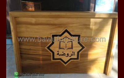 Mimbar Majelis Pendek Minimalis Kosep Duduk Lesehan