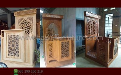 Mimbar Masjid Jati Minimalis Terbaru Jepara