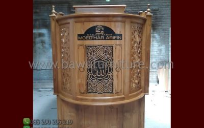 Mimbar Masjid Jati Modern Model Minimalis Karya Jepara