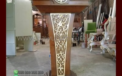 Podium Jati Bank BI Karya Jepara Untuk Pidato