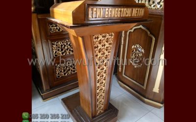Podium Kayu Jati Minimalis Karya Jepara