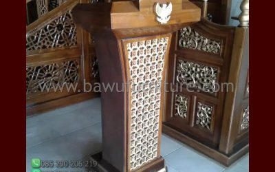 Podium Pidato Acara Jati Model Minimalis Terbaru Jepara