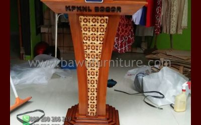 Podium Pidato Jati Terbaru Model Minimalis Jokowi