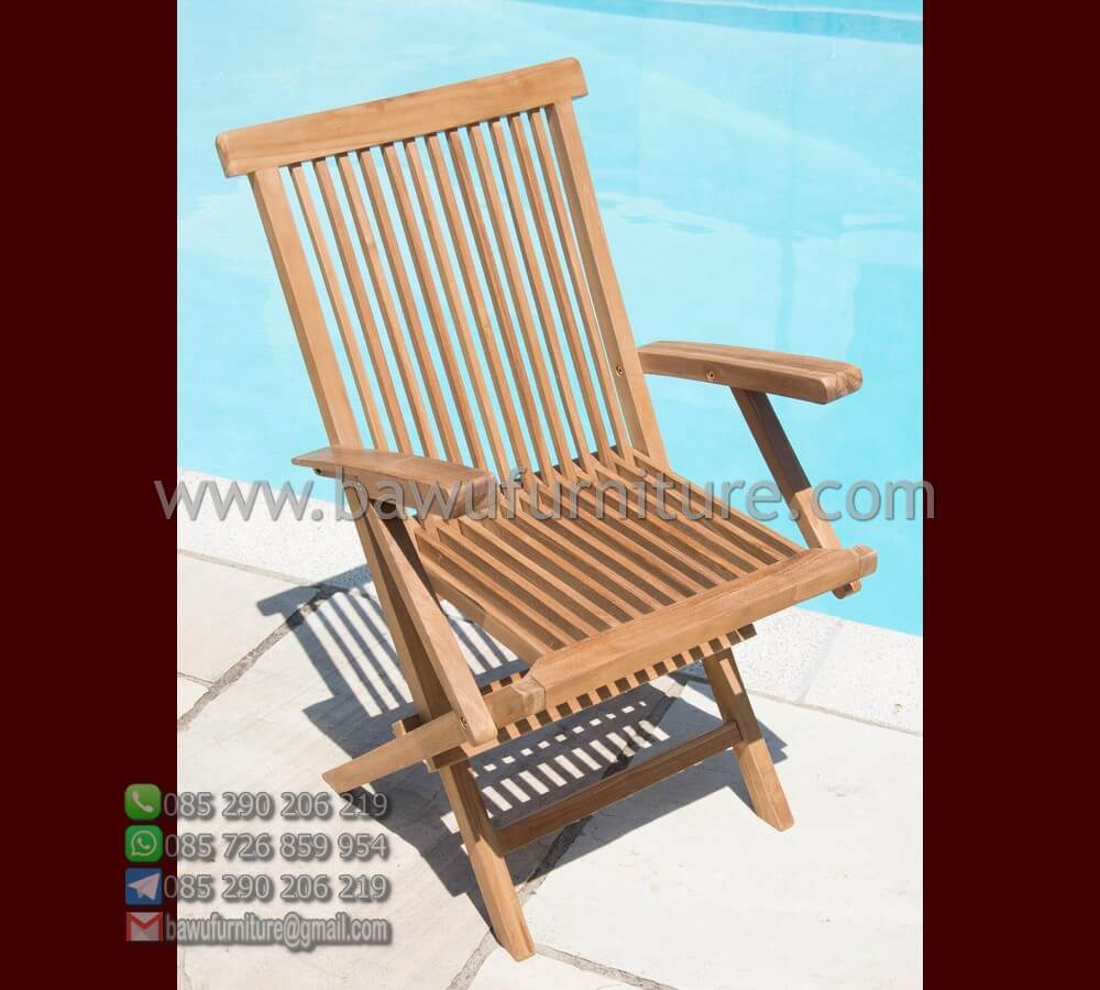 kursi garden lipat tangan dari kayu jati untuk outdoor | bawu