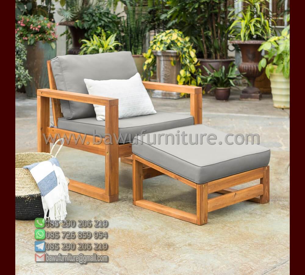 jual kursi santai outdoor modern dari kayu jati jepara | bawu