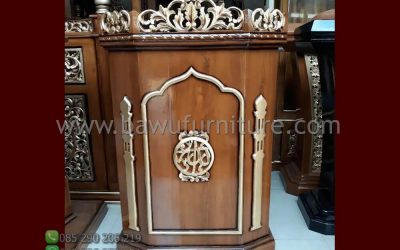 Mimbar Ceramah Pengajian Dari Kayu Jati Ukir Jepara