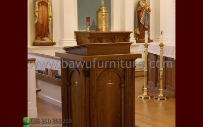 Mimbar Gereja Jati Mewah Model Terbaru Jepara