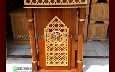 Mimbar Jati Untuk Ceramah Model Podium Jepara