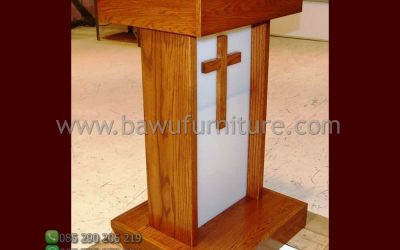 Podium Gereja Kayu Modern Model Minimalis Terbaru