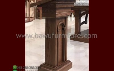 Podium Gereja Kayu Terbaru Model Minimalis Klasik Jati