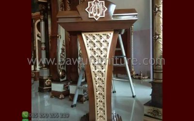 Podium Jati Untuk Ceramah Model Minimalis