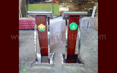 Podium Minimalis Jati Dan Stainless Model Terbaru