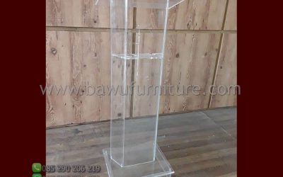 Podium Pidato Akrilik Murah Model Minimalis Jepara