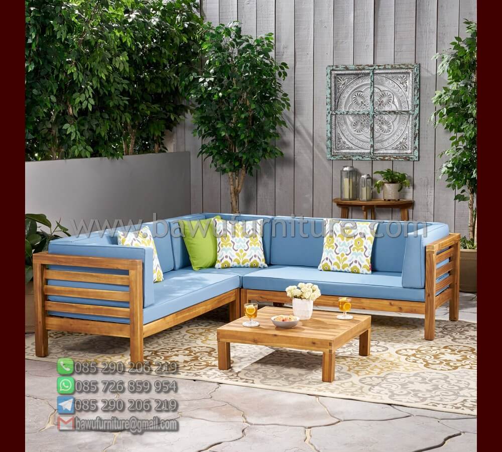 set kursi taman jati model minimalis l untuk outdoor | bawu furniture