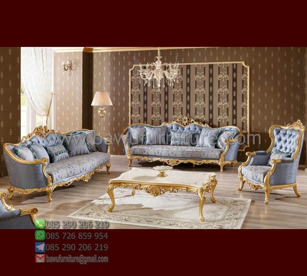 Sofa Tamu Ukir Mewah Model Italia