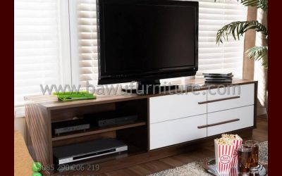 Bufet TV Minimalis Model Retro Modern Terbaru Kayu Jati