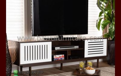 Bufet TV Retro Model Minimalis Modern Terbaru Kayu Jati