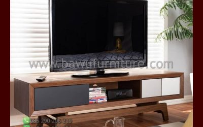 Bufet TV Terbaru Model Minimalis Retro Modern Kayu Jati