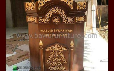 Mimbar Ceramah Untuk Masjid Ukir Jepara Dari Kayu Jati