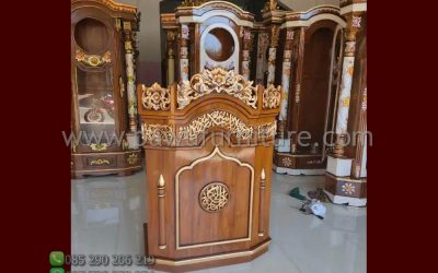 Mimbar Ceramah Masjid Bandung Dari Kayu Jati