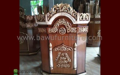 Mimbar Ceramah Masjid Banjar Dari Kayu Jati