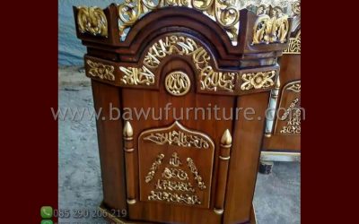 Mimbar Ceramah Masjid Blitar Dari Kayu Jati