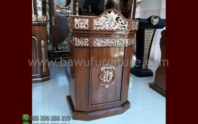 Mimbar Ceramah Masjid Depok Dari Kayu Jati