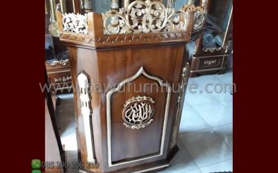 Mimbar Ceramah Masjid Padang Dari Kayu Jati