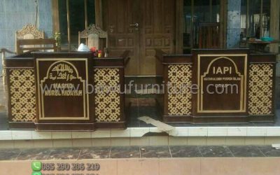 Mimbar Majelis Taklim Duduk Minimalis Dari Kayu Jati
